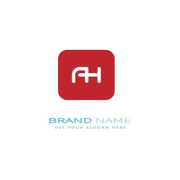FH338 letter FH logo design