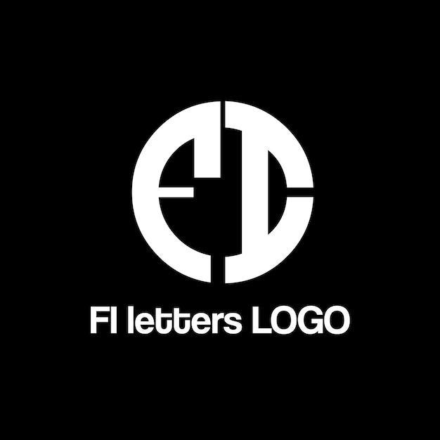 FI letters vector logo ontwerp