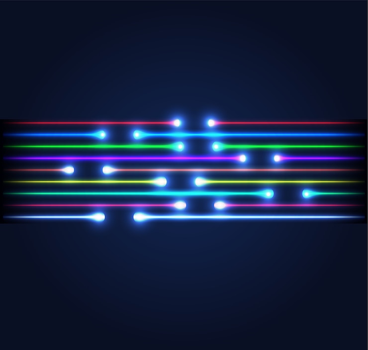Vector fiber optic connection business communication.