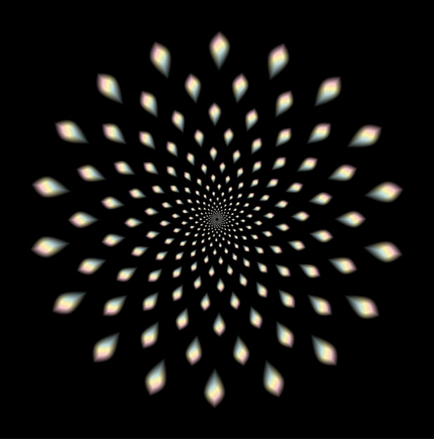 Fibonacci gradient blurred Ratio Spiral Vector Pattern