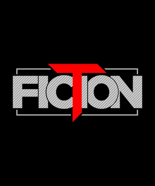 fiction typography t shirt design