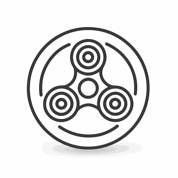 Fidget Spinner Logo in flat design Eps10