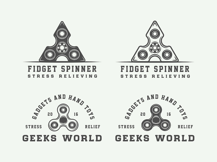 Vector fidget spinners-logo's