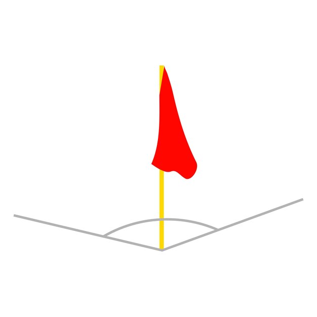 Field corner flag icon illustration design