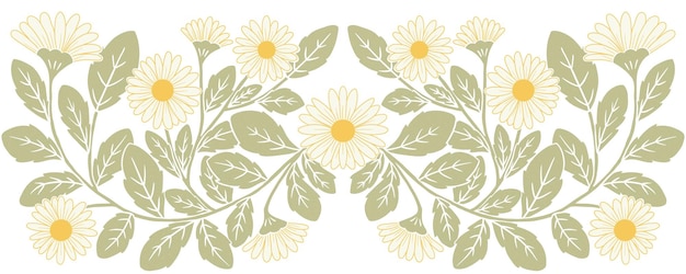 Field Daisy Line Border