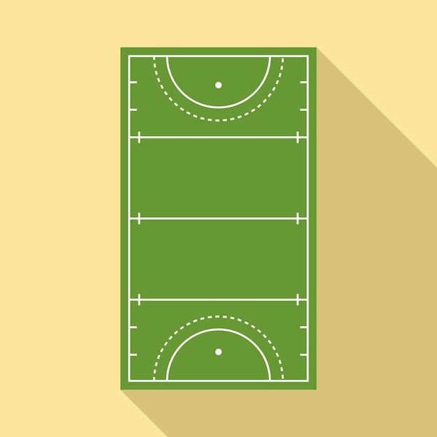 벡터 필드 하키 경기장 아이콘 웹 디자인을 위한 필드 하키 경기장 벡터 아이콘의 평면 그림