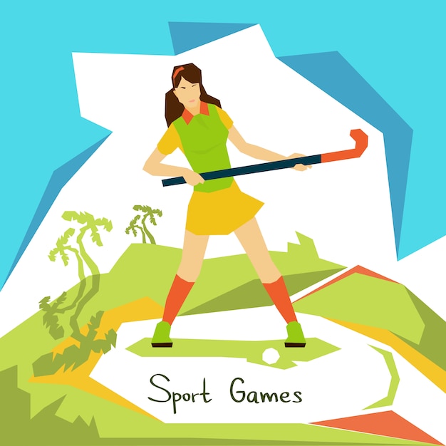 Field hockey player woman athlete sport competition
