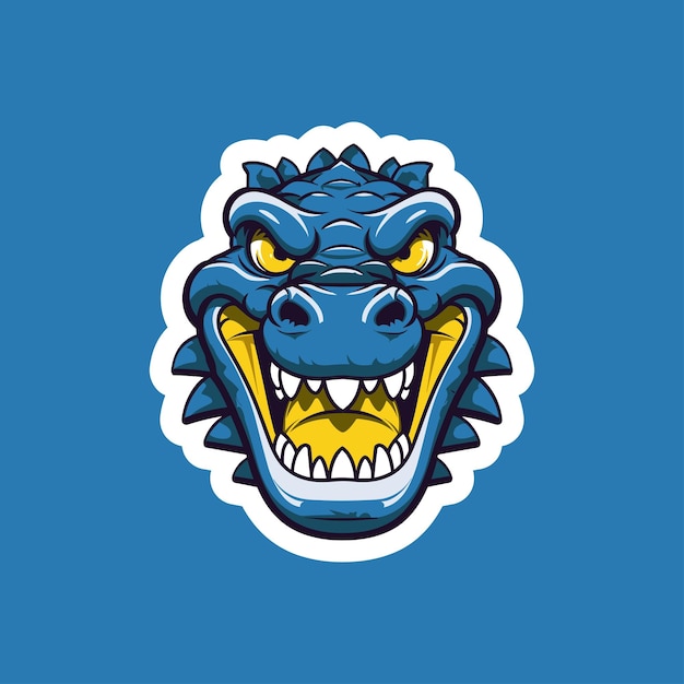 ベクトル 猛烈 な 青い ドラゴン 力 の 象徴