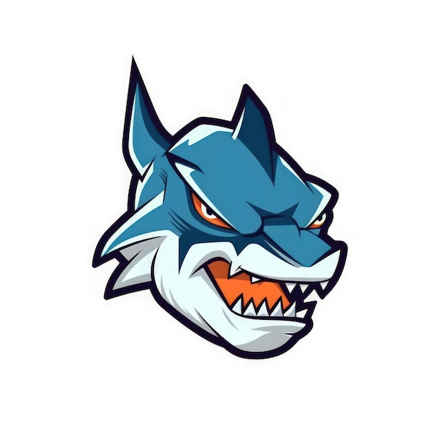 Vector fierce bull mascot logo for esports teams generative ai