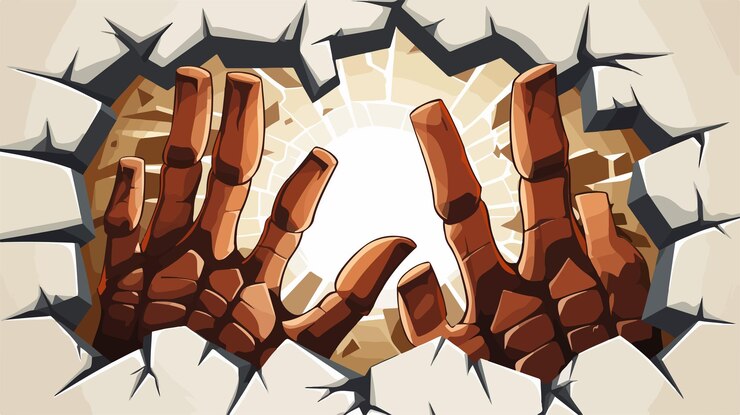 Vector fierce monster claws or talons tearing
