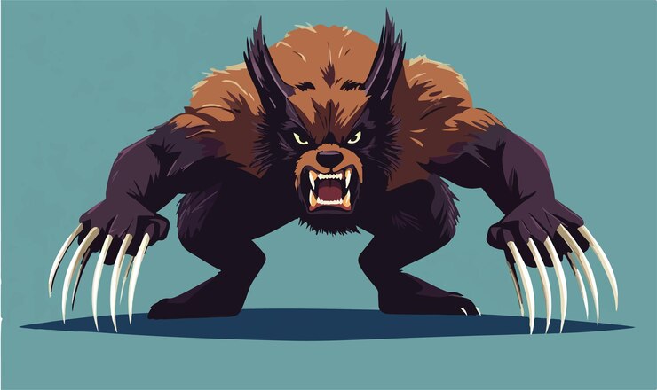 Vector fierce wolverine vector illustration