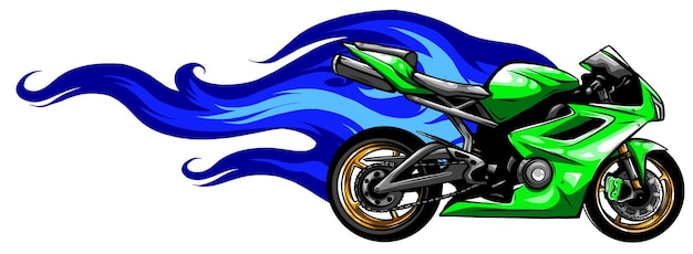 Fiery sports motorbike racer variatie