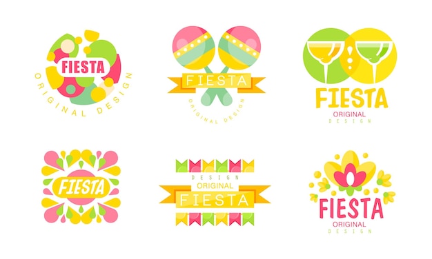 Fiesta Logo and Labels Original Design Vector Set