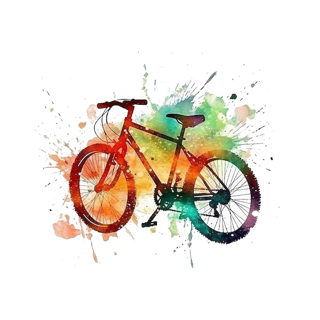 Fiets aquarel verf