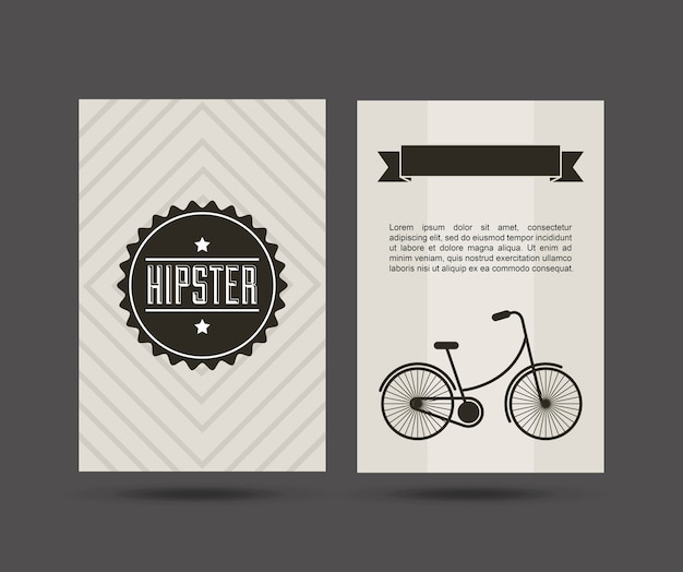 Vector fiets hipster stijl geïsoleerd pictogram