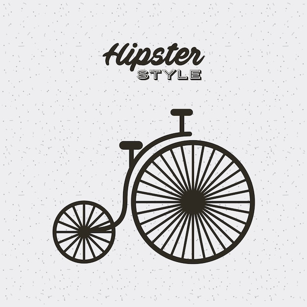 fiets hipster stijl geïsoleerd pictogram