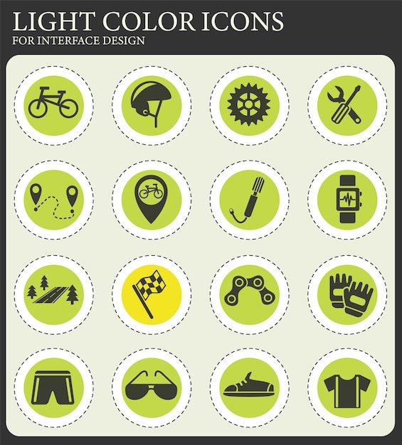 fiets icon set