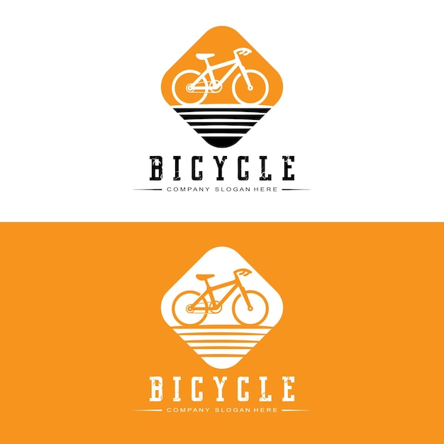 Fiets Logo Casual Vehicle Vector Design Geschikt voor fietsenwinkels Sporttakken Mountainbikes en kinderfietsen