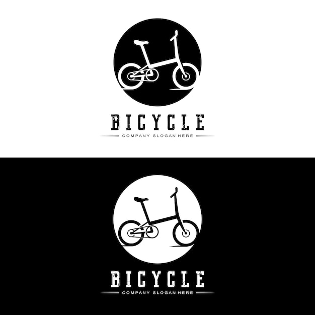 Fiets Logo Casual Vehicle Vector Design Geschikt voor fietsenwinkels Sporttakken Mountainbikes en kinderfietsen