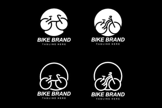 Fiets Logo Fiets Sport Tak Vector Eenvoudig Minimalistisch Vervoer Ontwerp Sjabloon Silhouet