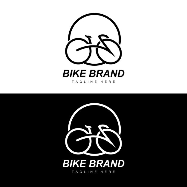 Fiets Logo Voertuig Vector Fiets Silhouet Pictogram Eenvoudig Ontwerp Inspiratie