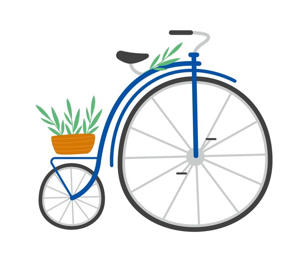 Vector fiets met bloemen