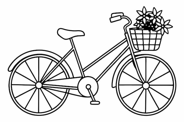fiets met een mandje bloemen wereldfietsdag