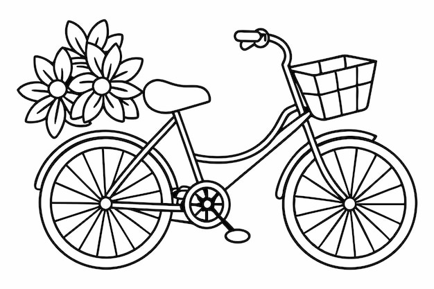 fiets met een mandje bloemen wereldfietsdag