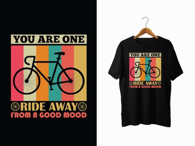 Vector fiets t-shirt ontwerp typografie vector vintage