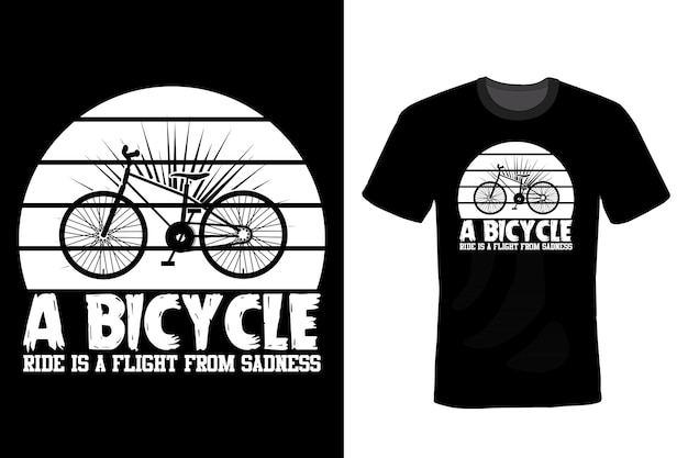 Fiets T-shirt ontwerp typografie vintage