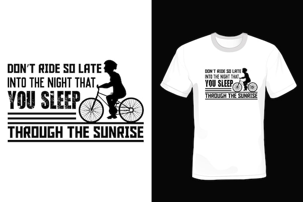 Fiets T-shirt ontwerp typografie vintage