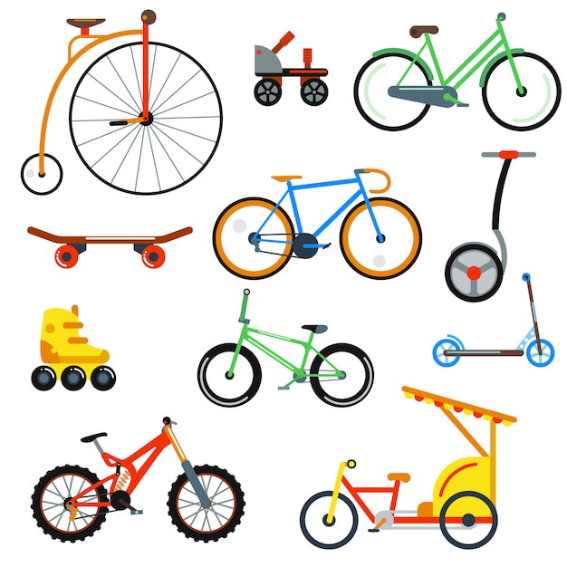 Fiets vlakke stijl geïsoleerd vectorillustratie