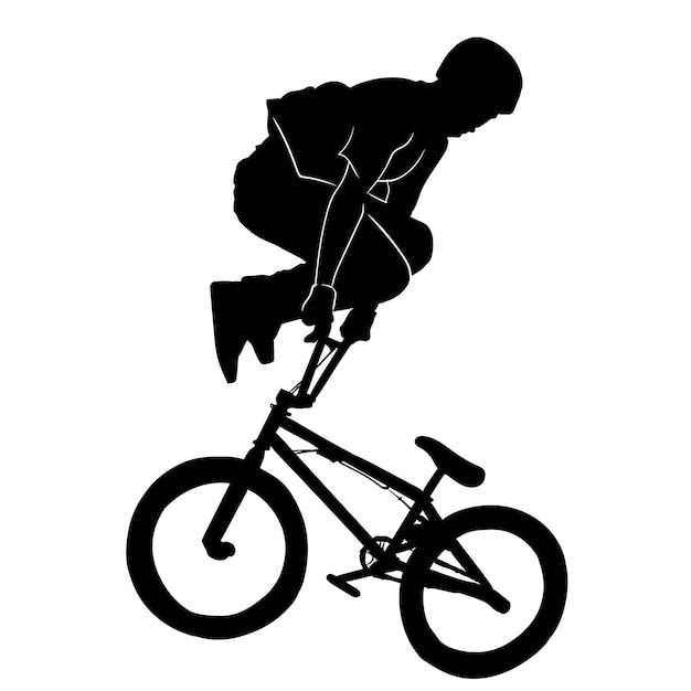 Fietsen BMX Freestyle rijder presteert