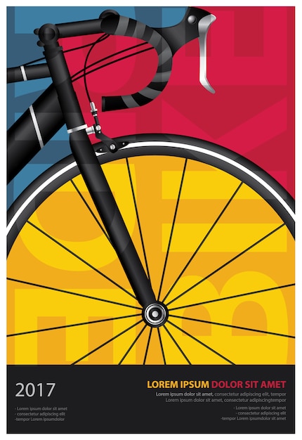 Vector fietsen poster illustratie