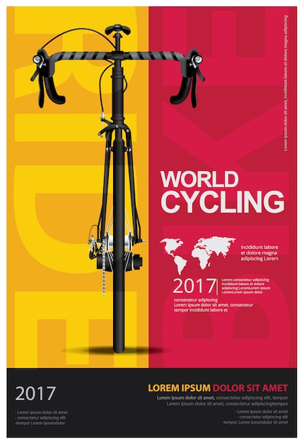 Vector fietsen poster illustratie