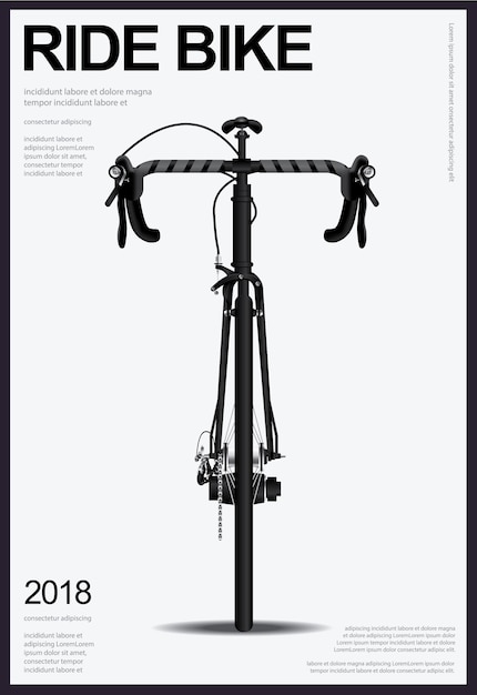 Fietsen Poster vectorillustratie