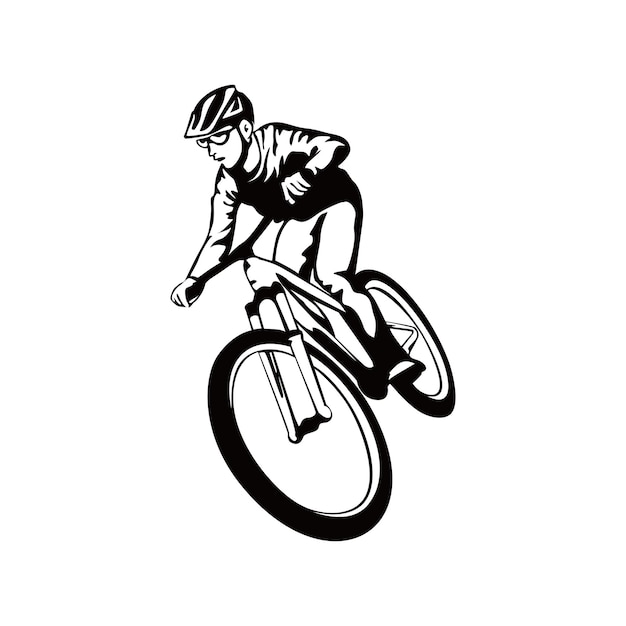 fietser silhouet ontwerp. extreem sportteken en symbool.