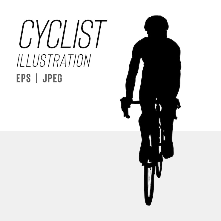 Vector fietsfitness silhouet illustratie grafiek