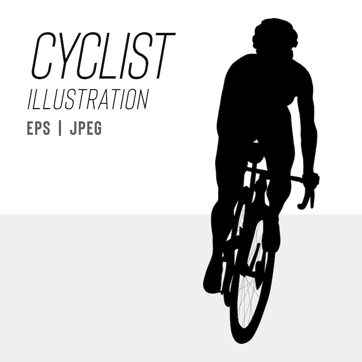 Vector fietsfitness silhouet illustratie grafiek