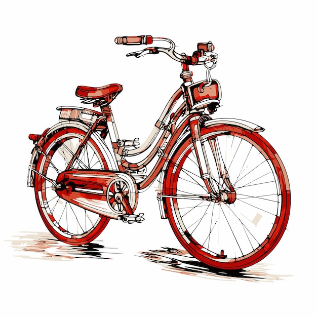 Fietsillustratie met pop-artstijl