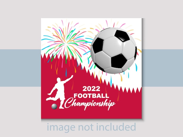 Vector fifa world cup 2022. banner op het thema van het wereldkampioenschap in qatar 2022.