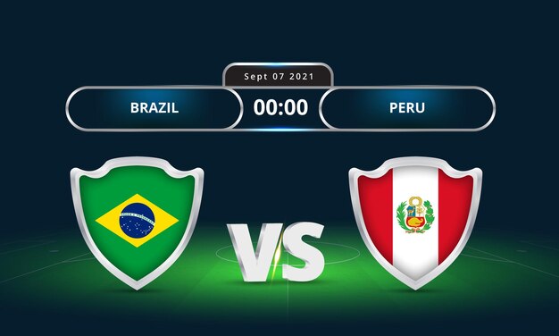 Coppa del mondo fifa 2022 brasile vs perù partita di calcio trasmissione segnapunti 20