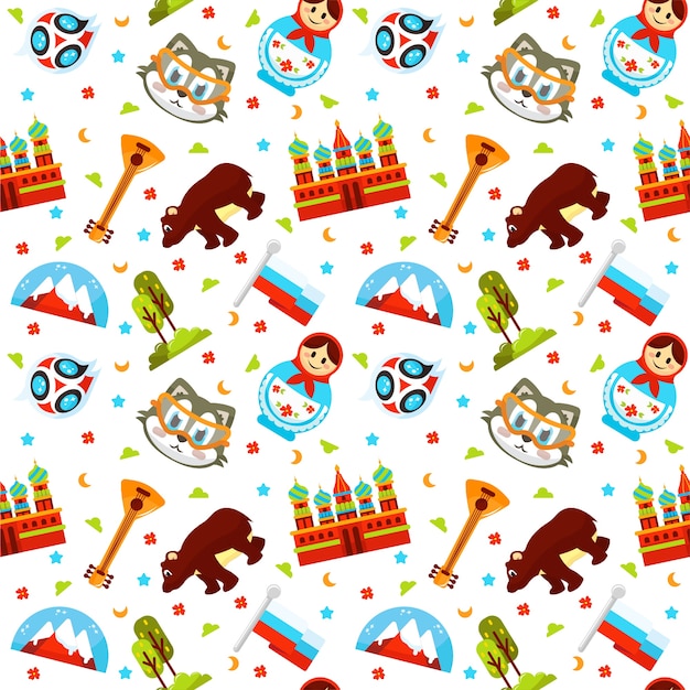 Fifa World Cup Seamless Pattern