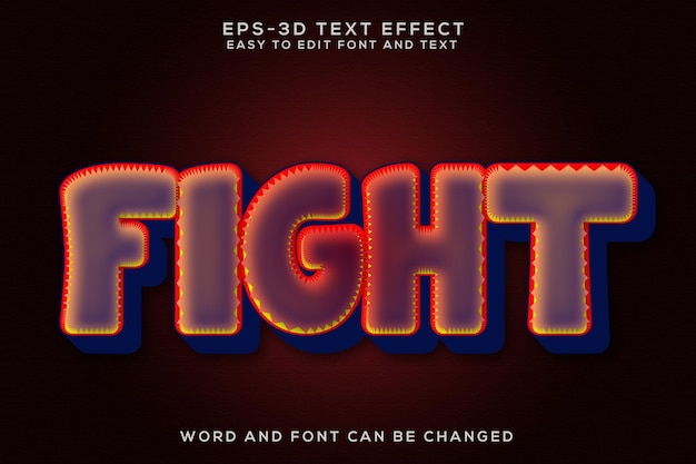 Fight 3d text effect