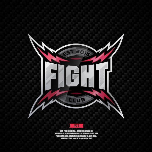 Illustration of Fighter for sport logo, fight club, team 14310549 Vector  Art at Vecteezy