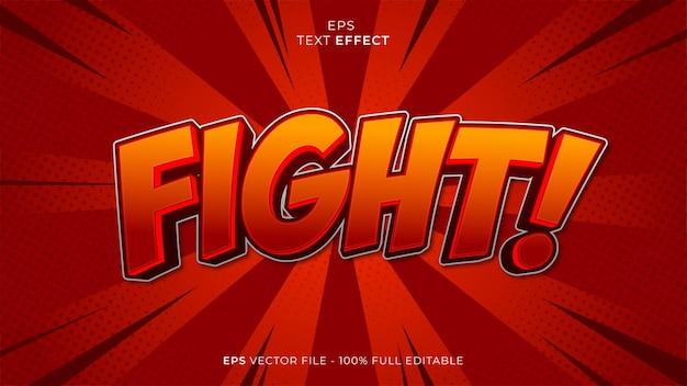 fight editable text effect font