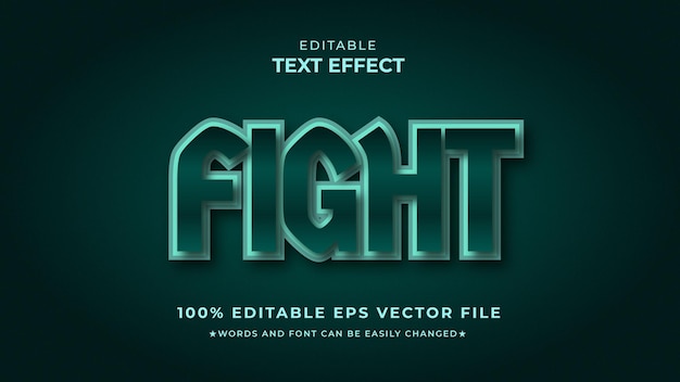 Fight editable text effect premium