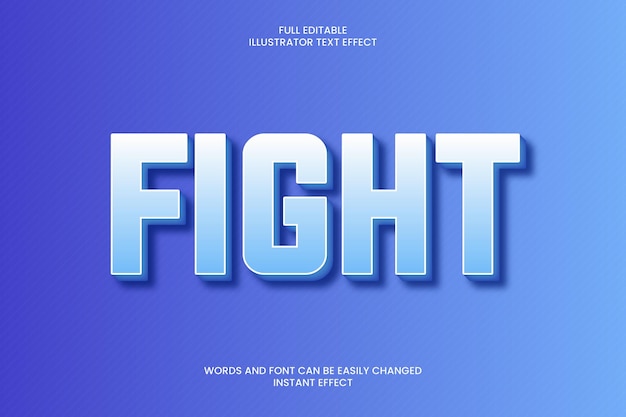 Vector fight text effect