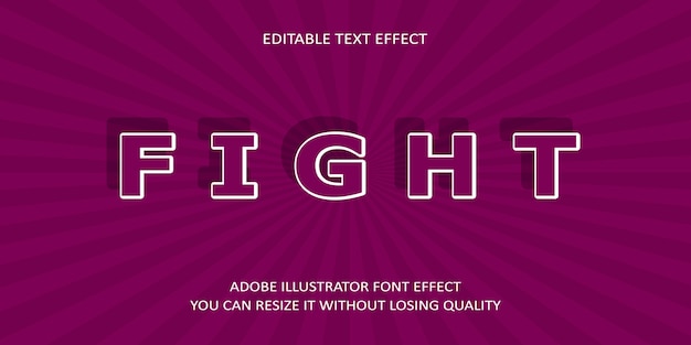 Fight text font effect