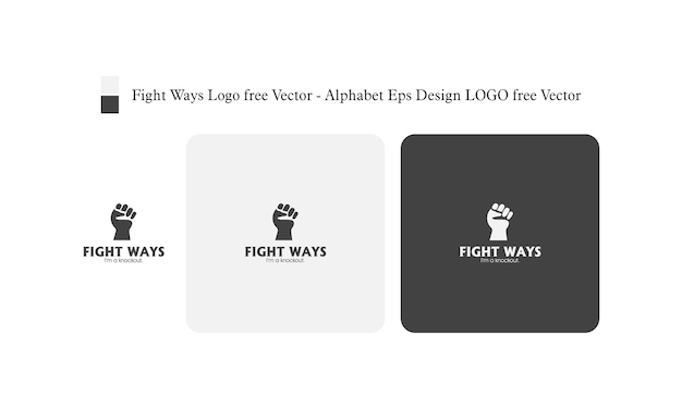 Vector fight ways logo free vector alphabet eps design logo free vector